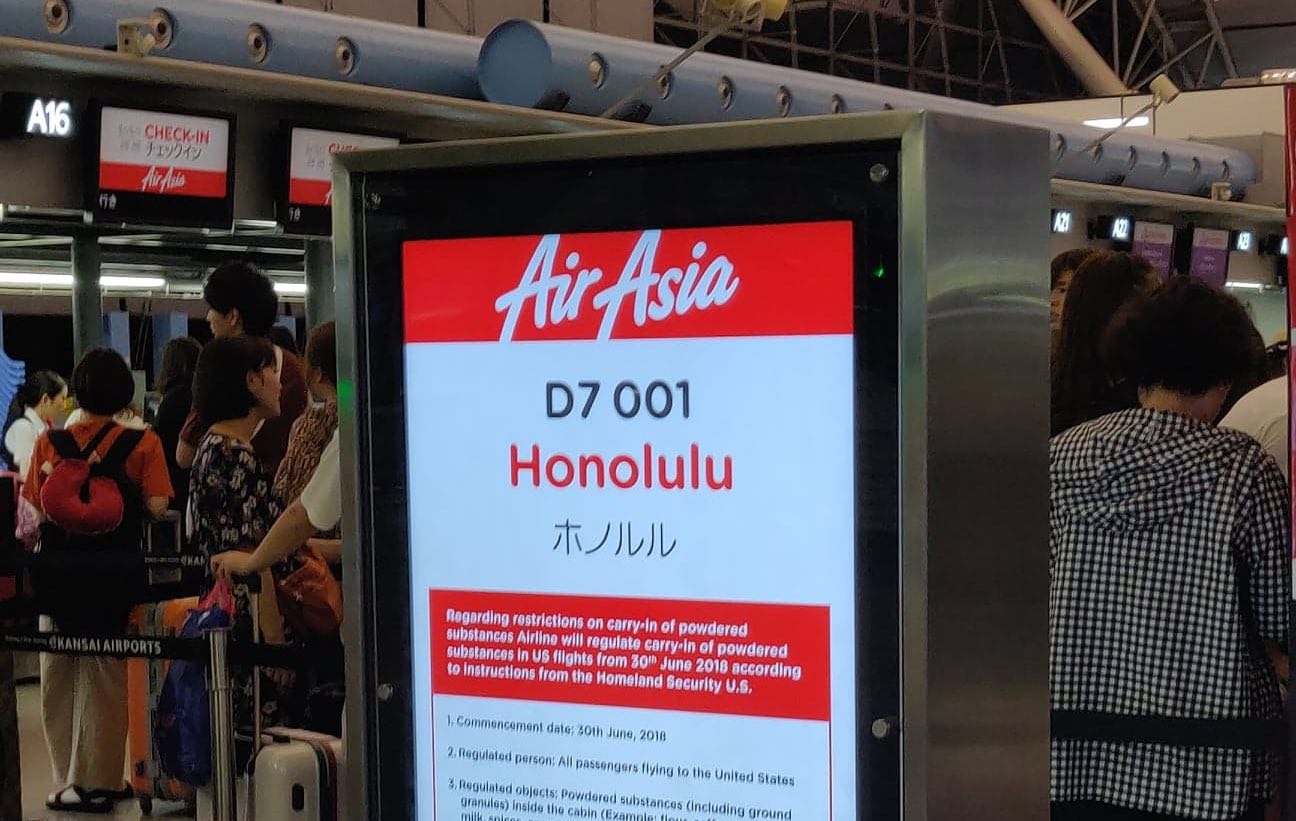 J'ai voyagé vers Hawaï avec Air Asia, probablement l'une des meilleures compagnies low-cost que j'ai pu prendre. Le vol vers Taiwan était déjà très bien !