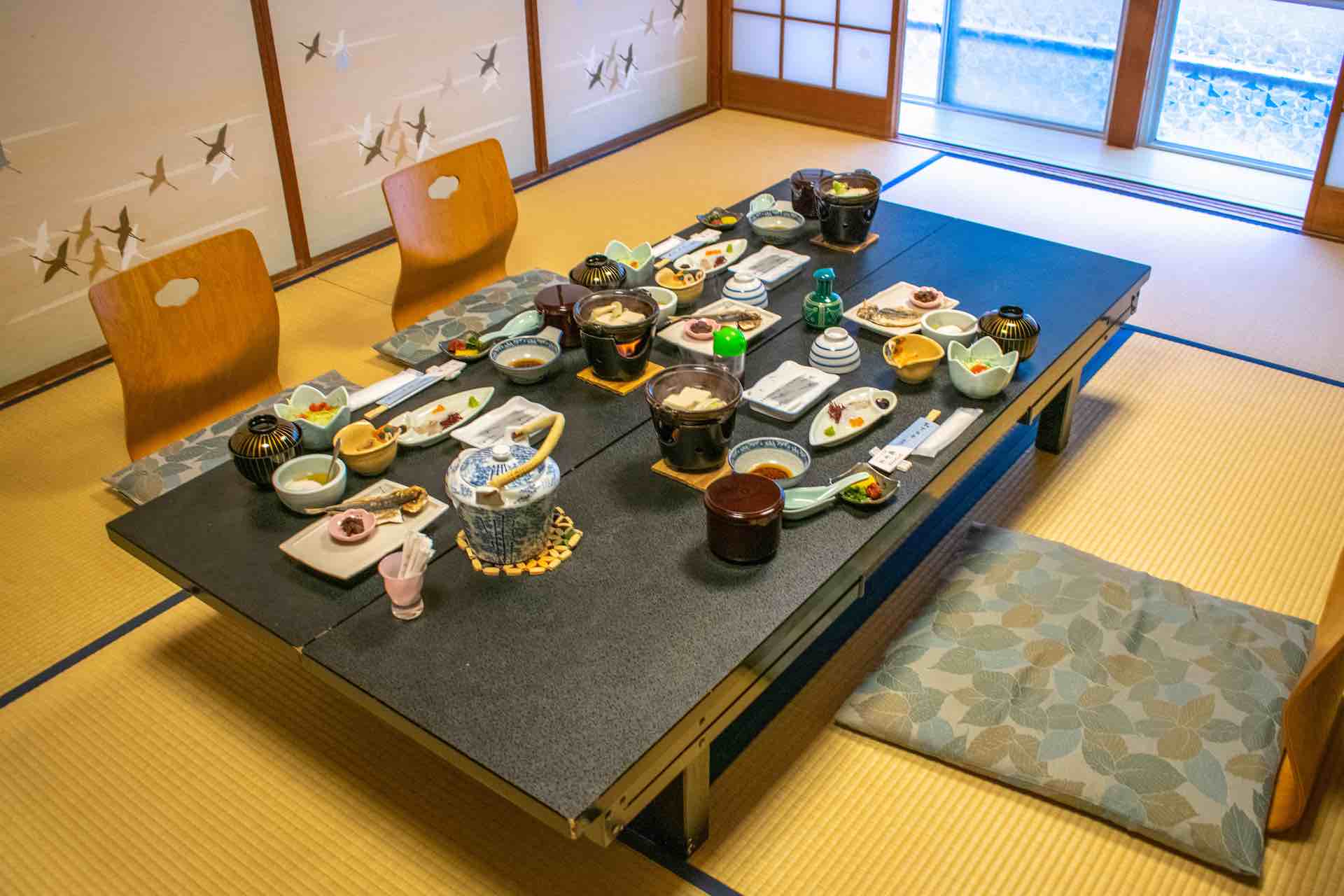 Repas dans un Ryokan au Japon